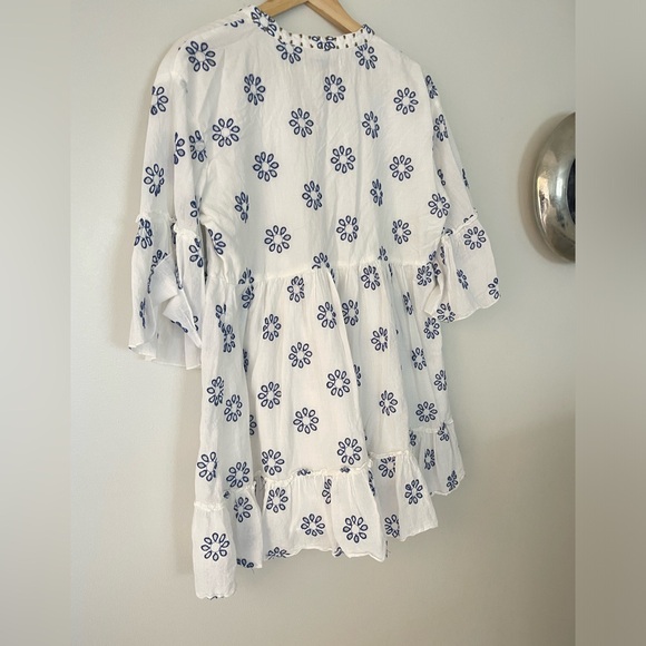 Basement Embroidered Cotton Short Dress - Picture 3 of 12